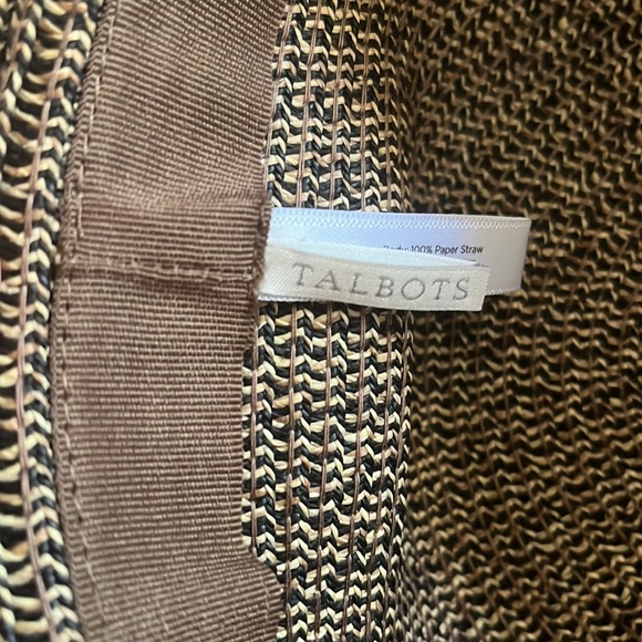 Beige/black straw hat. With a black bow. - Picture 5 of 11